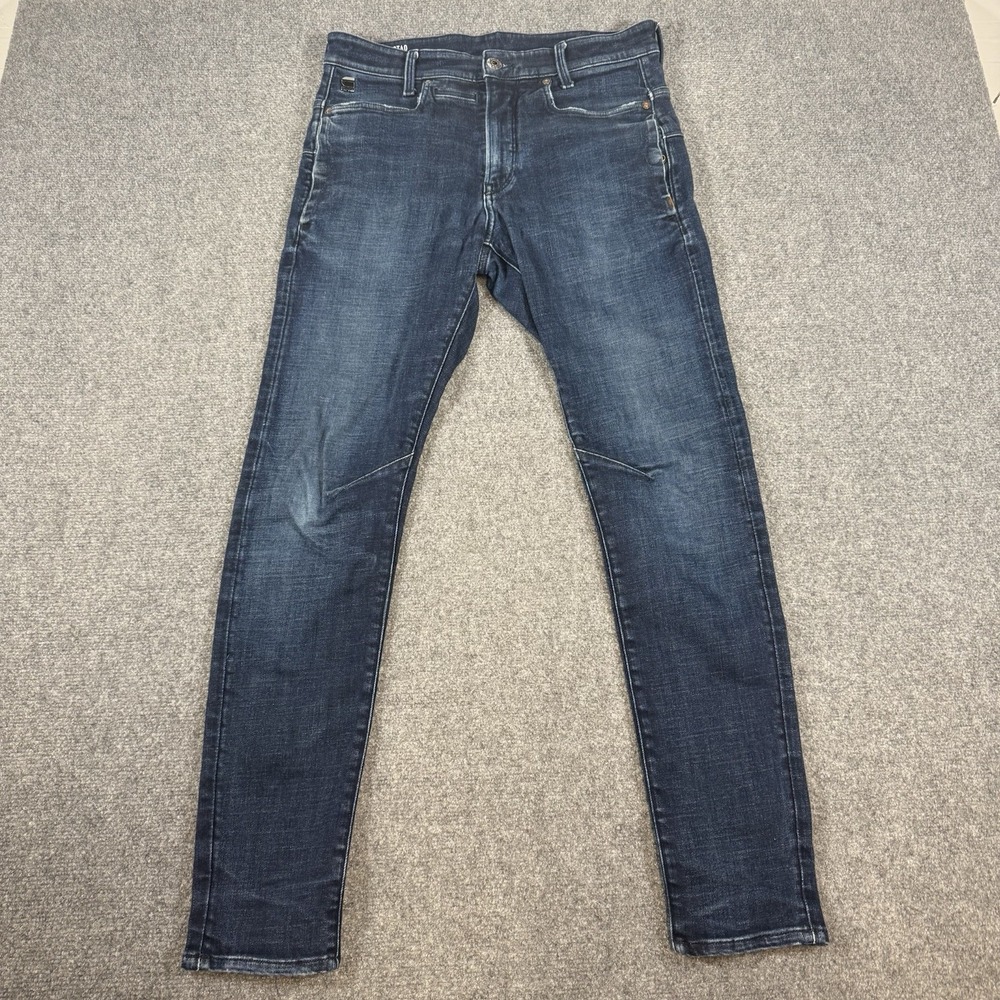 G-Star Raw Jeans‎ Mens 30x32 (Fits 30x31) Blue D-Staq Slim Fit Dark Wash Denim